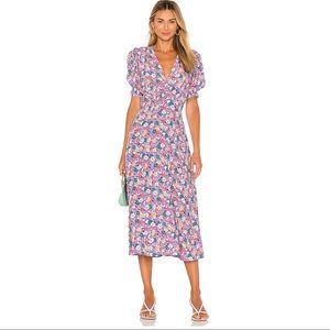 Marie Louise Midi Dress in Nefeli Floral